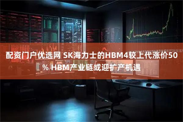 配资门户优选网 SK海力士的HBM4较上代涨价50% HBM产业链或迎扩产机遇